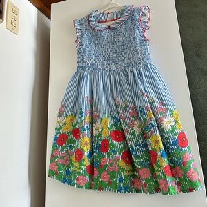 Mini Boden 5T smocked spring dress